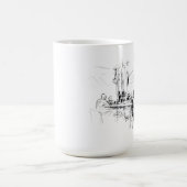 Elegante barscene in het interieur van het restaur koffiemok (Center)