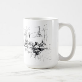 Elegante barscene in het interieur van het restaur koffiemok