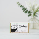 Elegante bartender cocktail visitekaartjes (Staand voorkant)