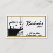Elegante bartender cocktail visitekaartjes (Voorkant)