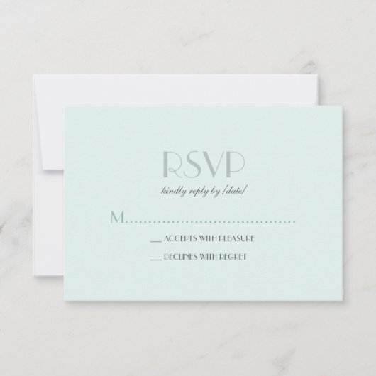 Elegante Basic Seam Foam Green RSVP (Voorkant)