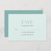 Elegante Basic Seam Foam Green RSVP (Voorkant / Achterkant)