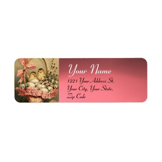 ELEGANTE BASKET, KIKENS, VLOEREN EN EENVOUDIGE EIE ETIKET (Voorkant)