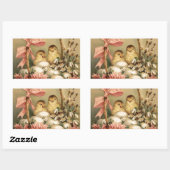 ELEGANTE BASKET, KIKENS, VLOEREN EN EENVOUDIGE EIE RECHTHOEKIGE STICKER (Vel)