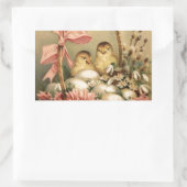 ELEGANTE BASKET, KIKENS, VLOEREN EN EENVOUDIGE EIE RECHTHOEKIGE STICKER (Tas)