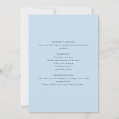 Elegante bat mitswa, blauwe Waterverf, dubbelzijdi Kaart (Achterkant)