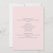 Elegante bat mitswa, roze Waterverf, dubbelzijdig Kaart (Achterkant)