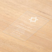 Elegante Bat Mitzvah Acryl Uitnodigingen (Laagn)
