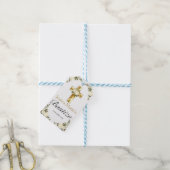 Elegante Bautizo de Bebe Floral Blanco Cadeaulabel (Met Touw)