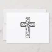 Elegante Bautizo Vintage Script Kruis en Duif Kaart (Achterkant)