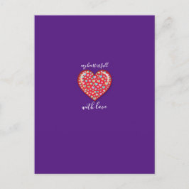 Elegante Be werkbare Eenvoudige Hart Ontwerp Briefkaart