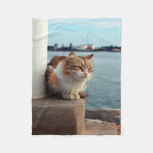Elegante Beach Cat Fleece Deken