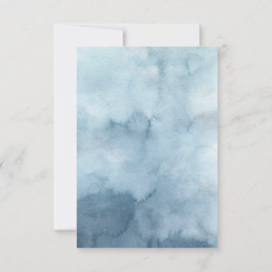 Elegante Beach Crest Monogram bruiloft RSVP Kaartje (Achterkant)