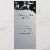 Elegante Beach Destination Wedding Thema Programma Programmakaart (Achterkant)