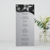 Elegante Beach Destination Wedding Thema Programma Programmakaart (Staand voorkant)