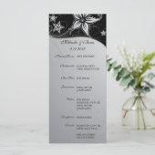 Elegante Beach Destination Wedding Thema Programma Programmakaart (Staand voorkant)