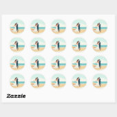 Elegante Beach Kus Sticker (Vel)