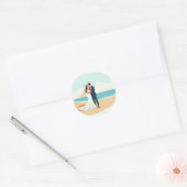 Elegante Beach Kus Sticker (Envelop)