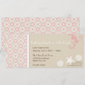 Elegante Beach Pattern Party uitnodiging (Voorkant / Achterkant)