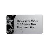 Elegante Beach Starfish & Stargazer Lilly Labels (Voorkant)