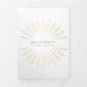 Elegante Beauty Gold Sunburst Brochure Drieluik Kaart (Cover)