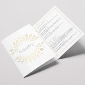 Elegante Beauty Gold Sunburst Brochure Drieluik Kaart