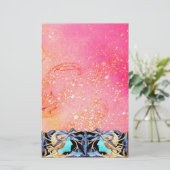 ELEGANTE BEAUTY/LADY MET BLAUW BOW, STROMEN IN PIN BRIEFPAPIER (Staand voorkant)