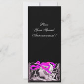 ELEGANTE BEAUTY / LADY MET PINKBOW EN STROMEN KAART (Achterkant)