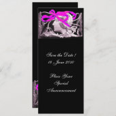 ELEGANTE BEAUTY / LADY MET PINKBOW EN STROMEN KAART (Voorkant / Achterkant)