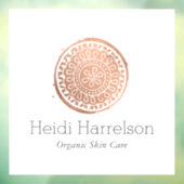 Elegante Beauty Mandala Logo Roze Goud Raamfolie Raamsticker (Vel 3)