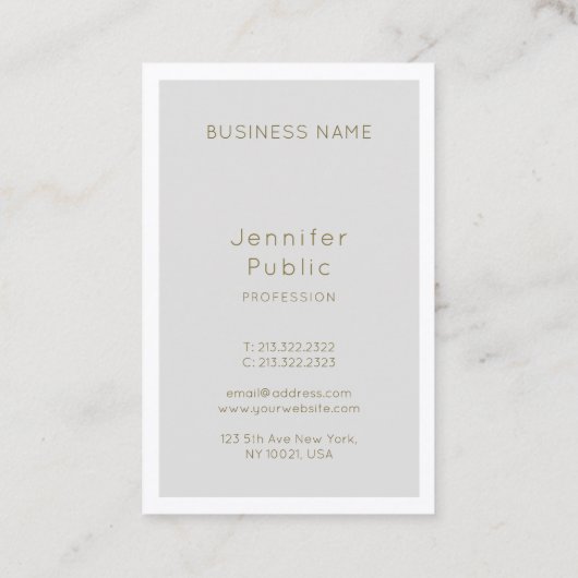 Elegante Beauty Salon Director Make-up Artist Luxu Visitekaartje (Achterkant)