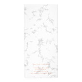 Elegante Beauty Salon Prijslijst Rose Goud Marmer Reclamekaart (Achterkant)