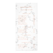 Elegante Beauty Salon Prijslijst Roze Goud Marmer Reclamekaart (Voorkant)