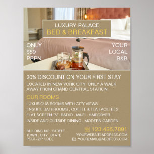 Elegante Bed & Breakfast Accommodatie Adverteren Poster