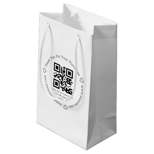 elegante bedank business qr-code  klein cadeauzakje (Achterkant Gekanteld)