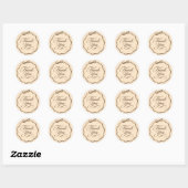 Elegante Bedank Sticker Calligrafie Boog Frame (Vel)