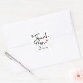 Elegante bedankingssticker met hart  vierkante sticker (Envelop)