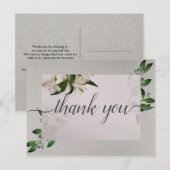 Elegante bedankkaart briefkaart (Voorkant / Achterkant)