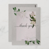 Elegante bedankkaart briefkaart (Voorkant / Achterkant)