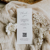Elegante bedankkaart met QR-code en foto