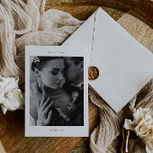 Elegante bedankkaart met QR-code en foto Kaart