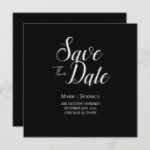 Elegante bedankkaart voor 'Save The Date' (Voorkant / Achterkant)