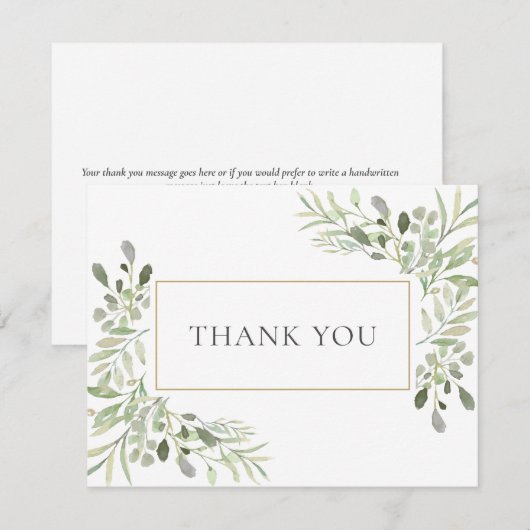 Elegante Bedankkaart voor Zakelijk Voorjaar met Bl (Voorkant / Achterkant)