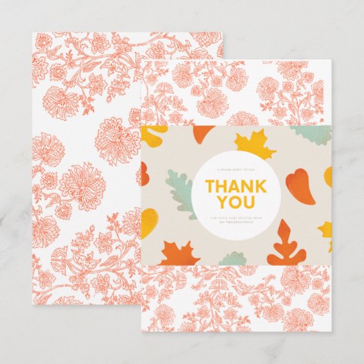 "Elegante bedankkaarten net gemaakt voor u." Bedankkaart (Voorkant / Achterkant)