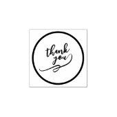 Elegante bedankstempel met houten kunststijl rubberstempel (Afrduk)
