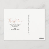 Elegante Bedankt | Faux Roos Gold met trouwfoto Briefkaart (Achterkant)