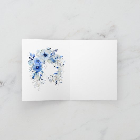 Elegante "Bedankt" Kaart met een Uitzicht Santorin (Binnen)