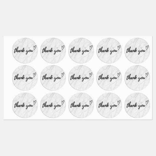 Elegante Bedankt Sticker - Kleine Zakelijke Verpak (Vel)