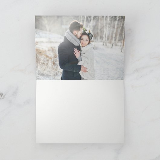 Elegante Bedankt Zwarte Script | Foto Binnen (Binnen)