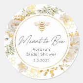 Elegante bedoeld om bruidsfeest te zijn ronde sticker (Voorkant)